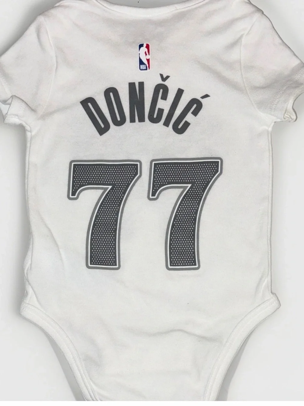 NBA White Luka Dončić #77 Infant Bodysuit